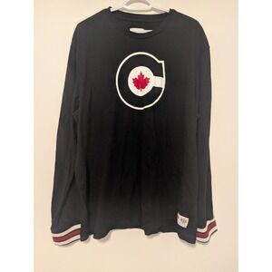 HUDSON'S BAY CO Mens XL Canada Black Vancouver Winter Olympics Long Sleeve Shirt